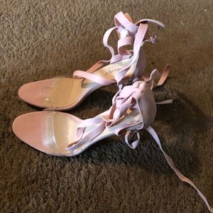 Pink sandals size 11 women . New !